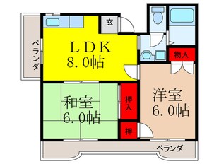 ＦＬＡＴ３４茨木の物件間取画像